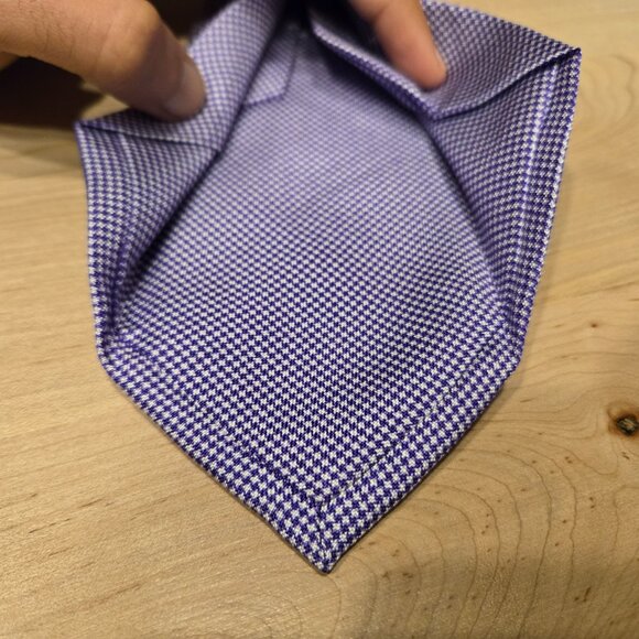 Vassi Couture 7-Fold Italian Silk Tie Purple โ One-of-a-Kind! - Picture 5 of 8